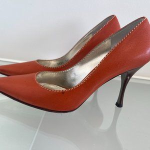 Dolce & Gabbana Vero Cuoio Burnt Orange Pointed Toe High Heel Stilettos Size 7